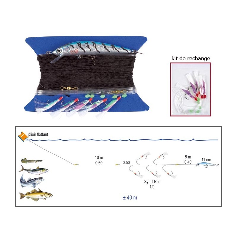 Ligne De Traine Bateau Flashmer Poisson Nageur