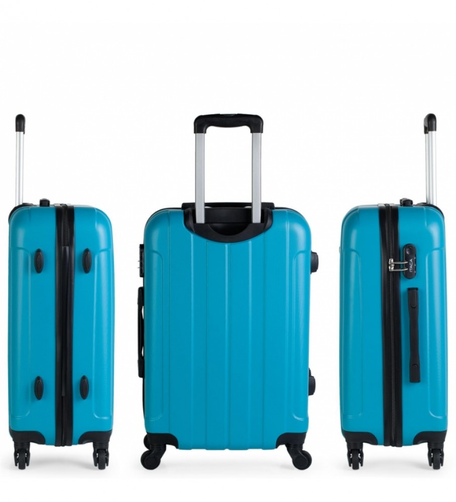 Mala rígida ITACA com 4 rodas 771160 Azul Marinho -63x42x24cm-