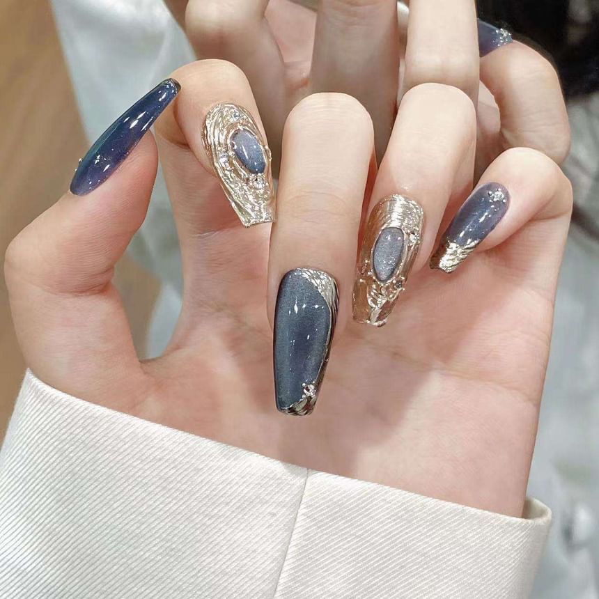 eovda - Metallic Cat Eye Press On Nail