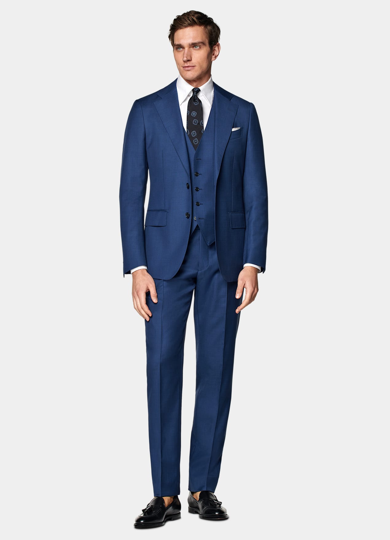 Gilet de costume bleu moyen