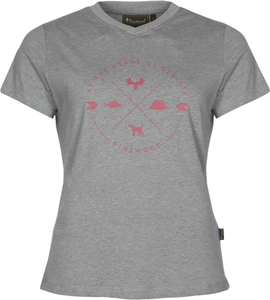 Pinewood Finnveden Trail Damen T-shirt light grey melange