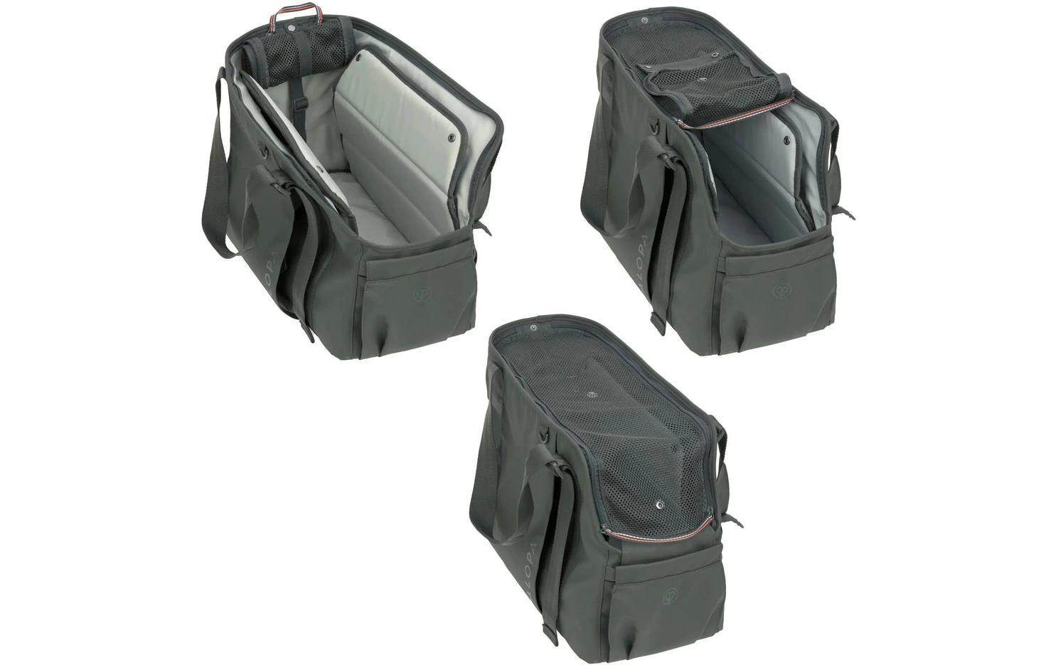 Hundetragetasche Weda Dark Olive<br>Nachhaltige Hundetasche und Matte in einem