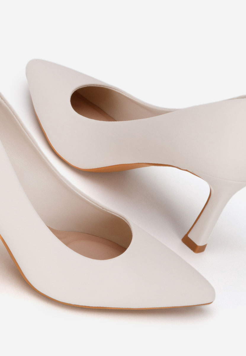 Chaussures à talon fin blancs Patricka V2