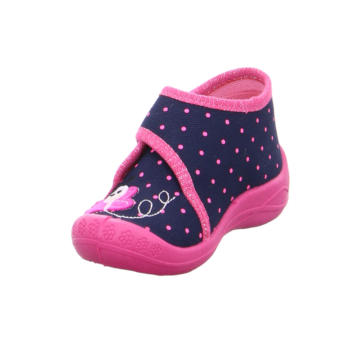 BECK Baby-Hausschuh Blau Textil  Mädchen-Hausschuh