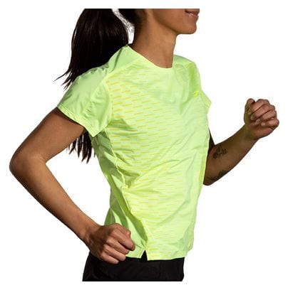 Maillot manches courtes Brooks Sprint Free Run 2.0 Jaune Femme