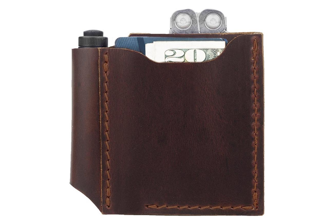 1791 EDC Pocket Duo Tool Organizer EDC-PK-DUO-BUR-A Burgundy, lederen broekzakholster