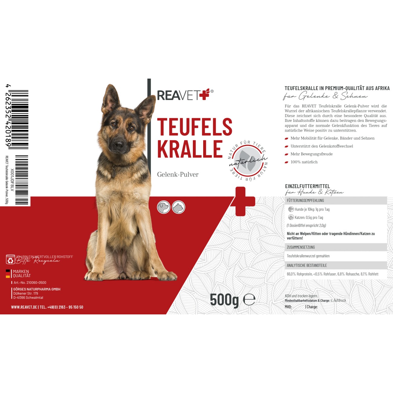 REAVET Afrikanische Teufelskralle 500g