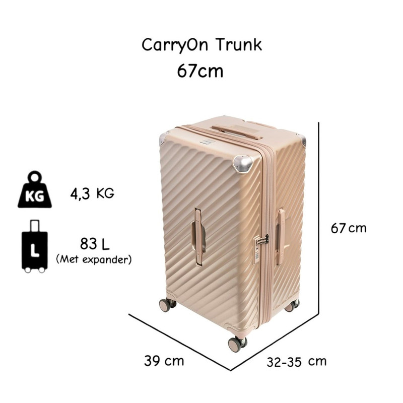 CarryOn Trunk 83 liter koffer - Beige