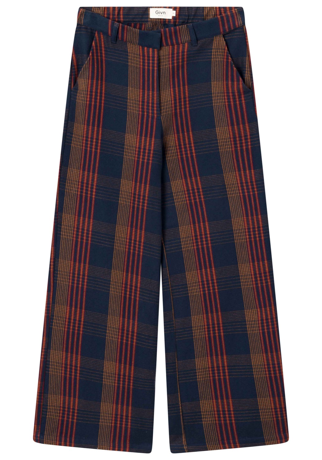 Givn Berlin Hose Beatrice Trousers Blue/Brown/Red (Checked)