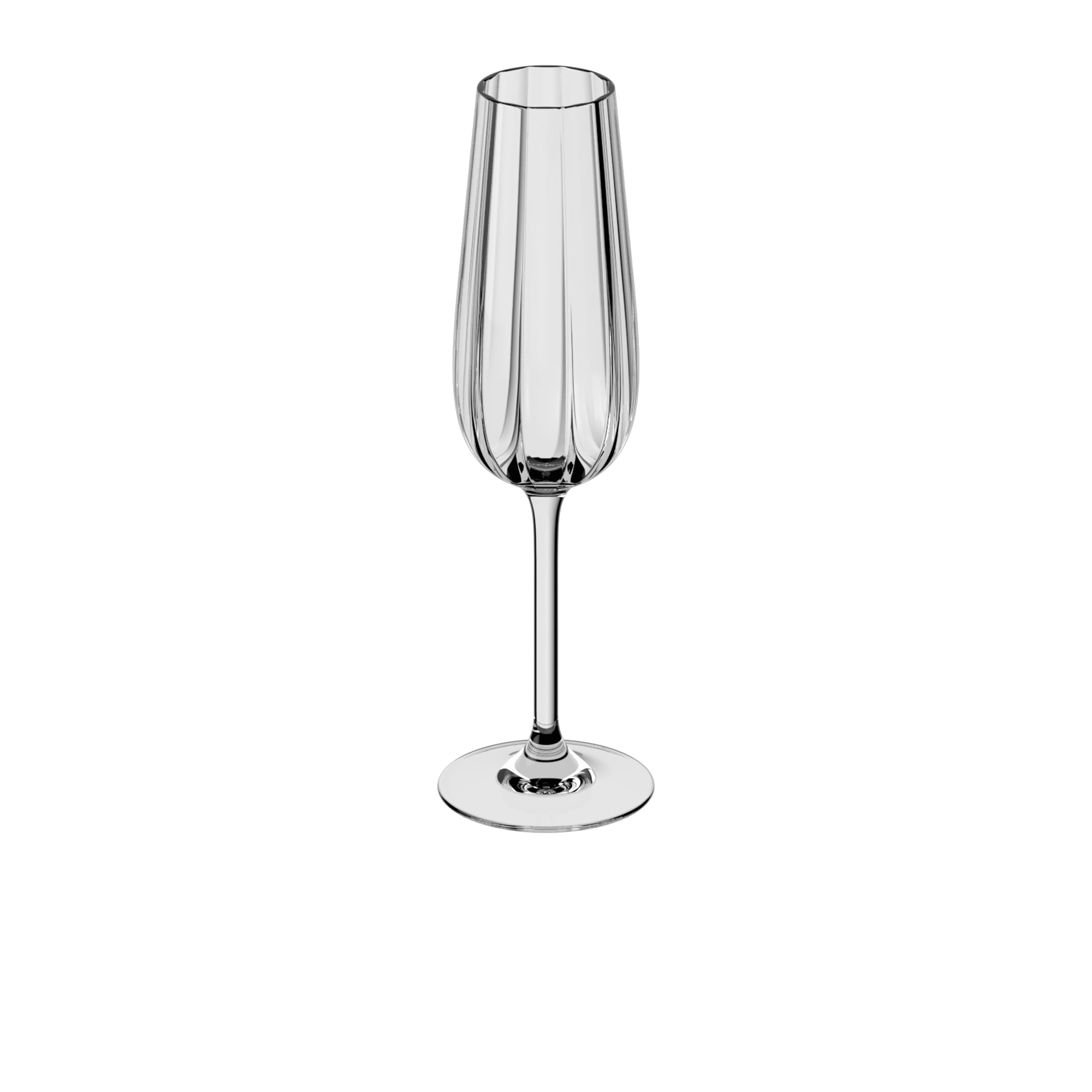 Rose Garden Champagne glass Clear, 4.1 oz, crystal glass