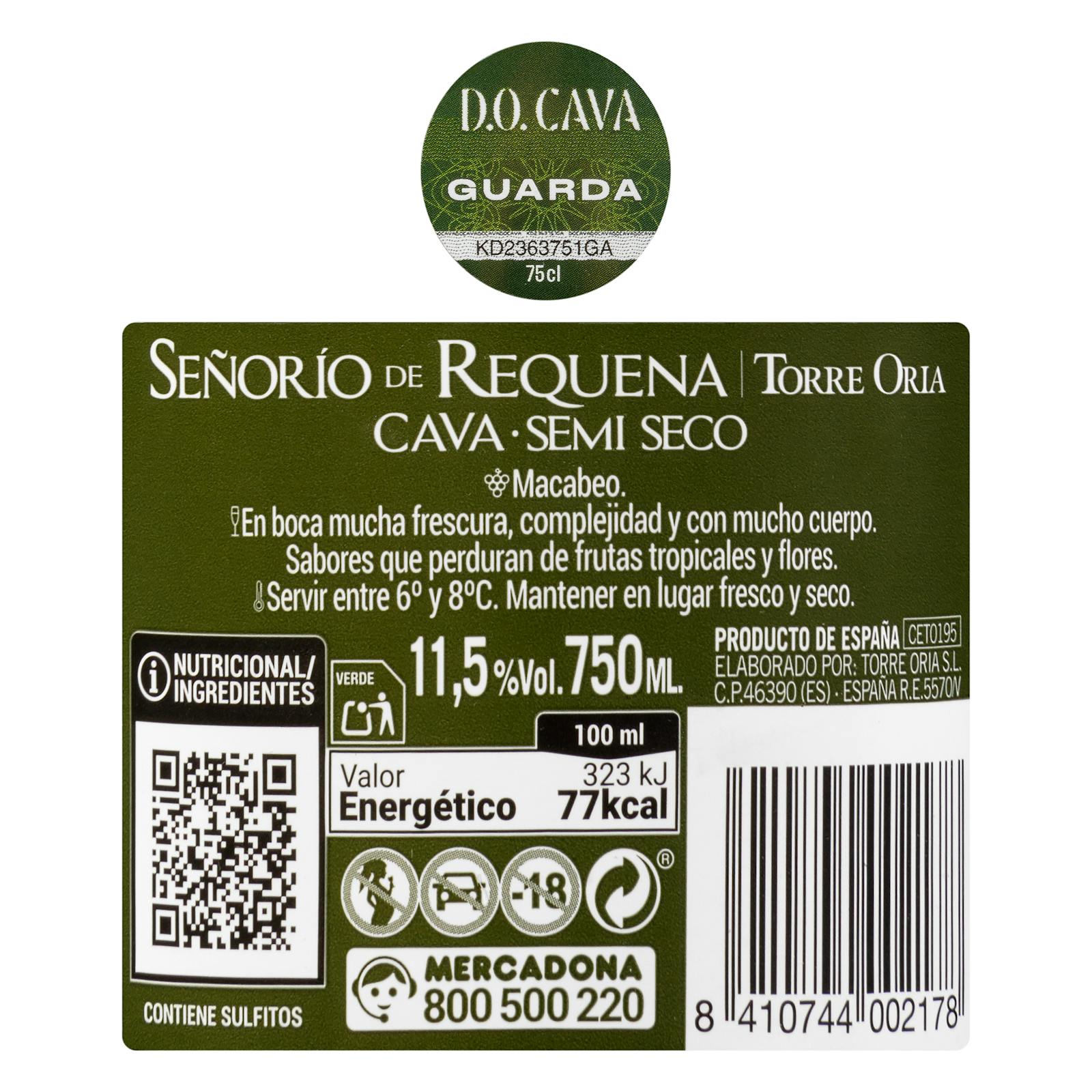 Cava demi-sec Señorío De Requena
