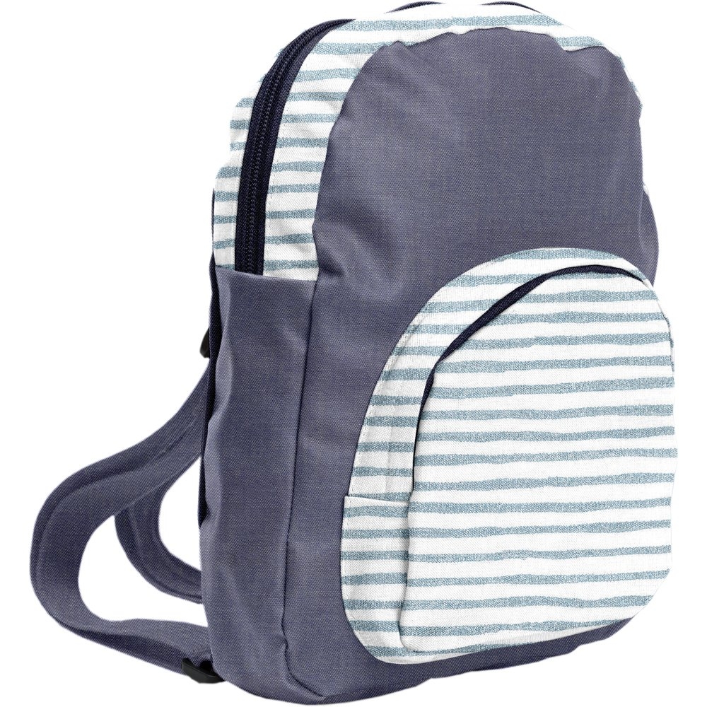 Petit Sac À Dos Rayé Bleu Blanc