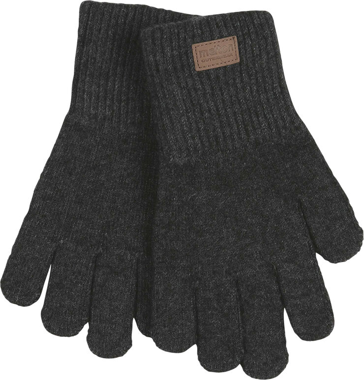 Melton Basic gloves Dark grey