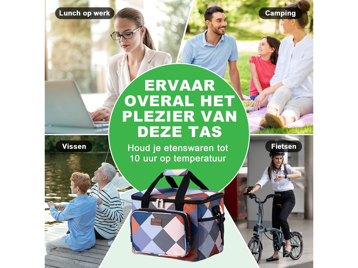Packaway 15 liter geïsoleerde koeltas - Blok