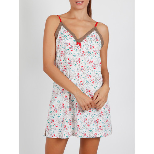 Admas - Babydoll Rosa Marfil romántico Blanco