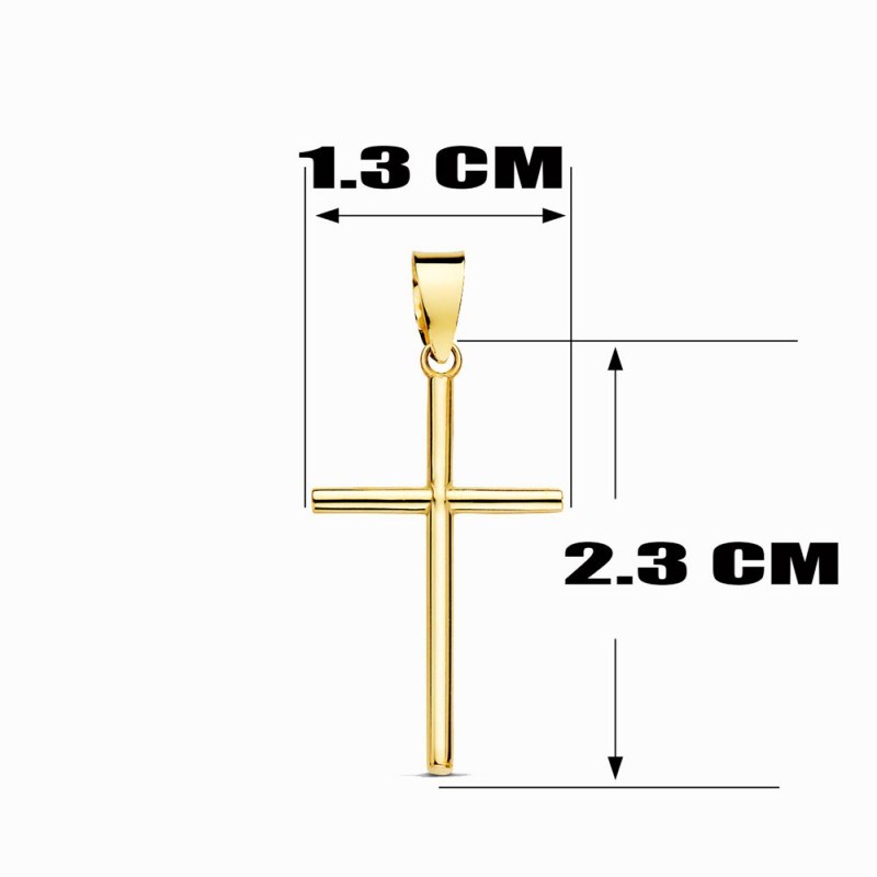 Collier - Médaille Croix Or 18 Carats 750/000 Jaune - Chaine Dorée
