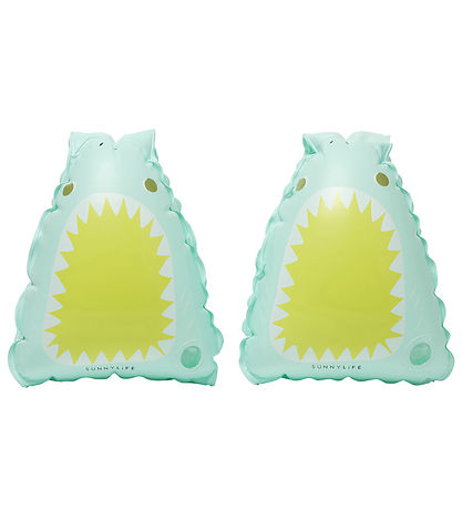 SunnyLife Bådevinger - Buddy - Salty the Shark Aqua
