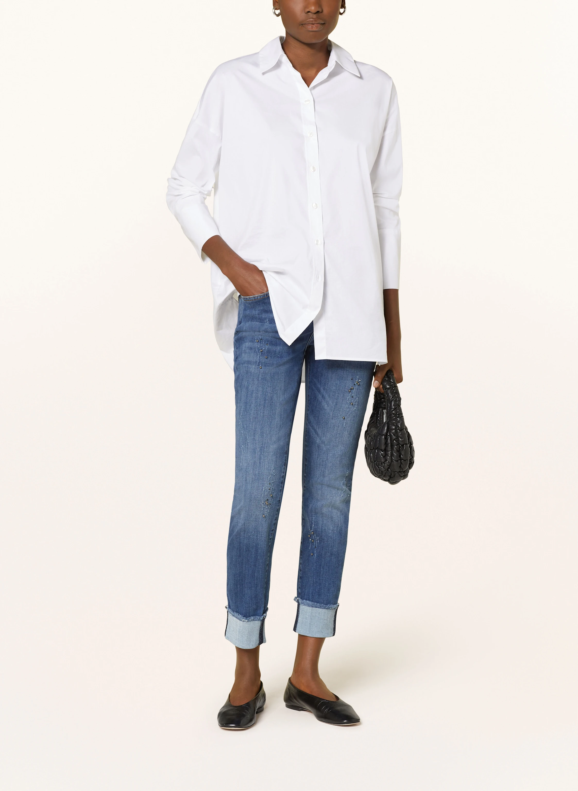 monari Jeans mit Schmucksteinen