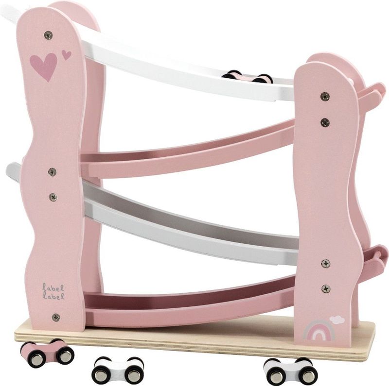 Label Label - Houten Autobaan - Houten speelgoed - Roze
