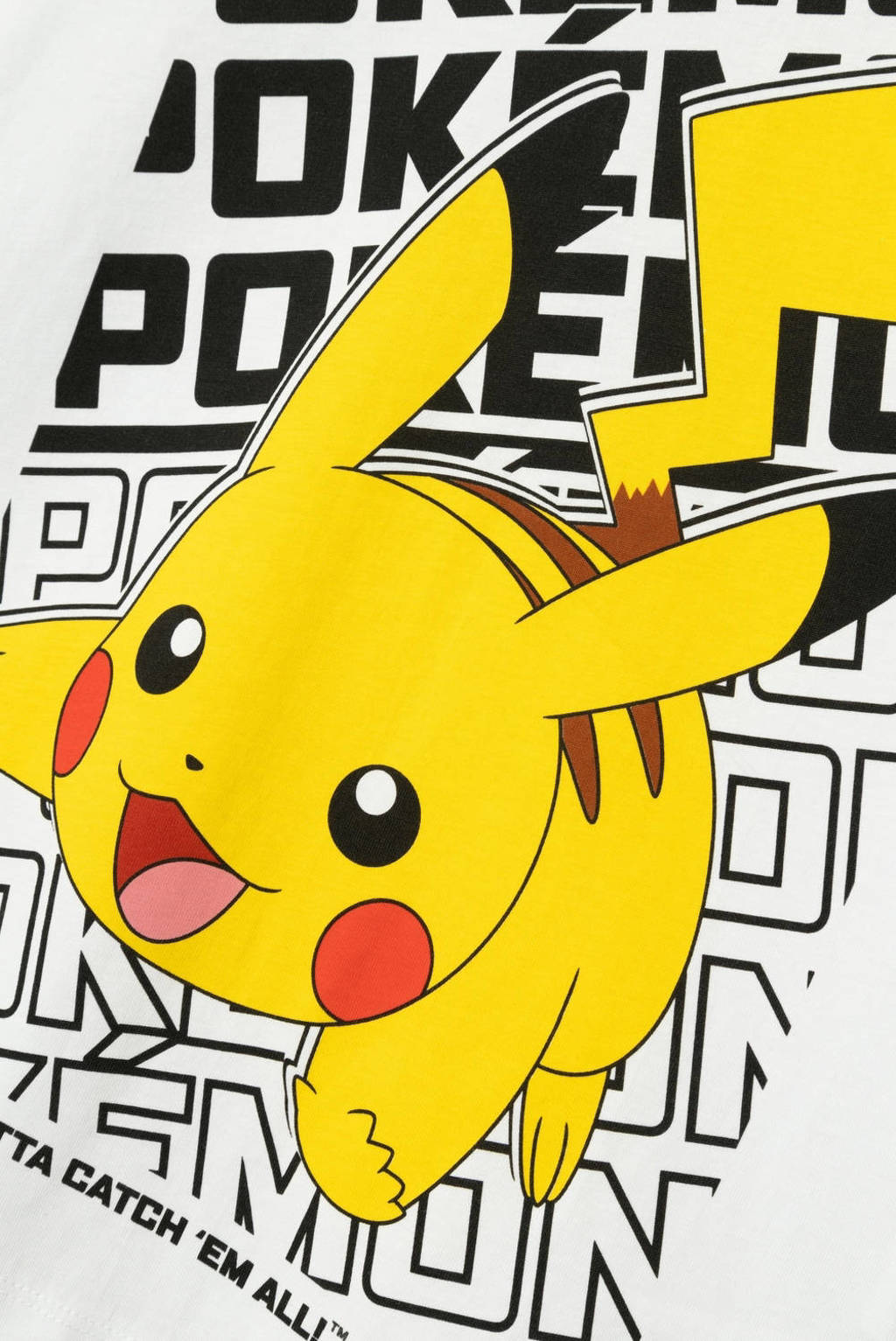 NAME IT Pokemon longsleeve met printopdruk wit