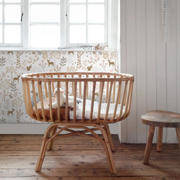Estahome Bos Met Bosdieren Behang I - 0,53 x 10,05 m - Beige