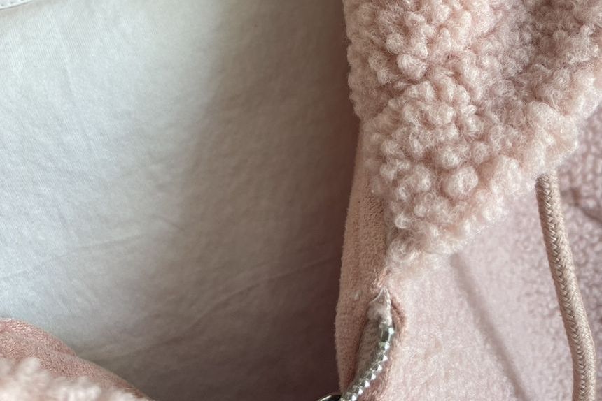 Cafamo - Hoodie met halve rits en imitatiebont