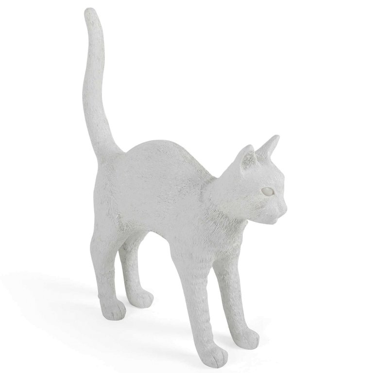 Seletti Jobby The Cat tafellamp LED oplaadbaar wit