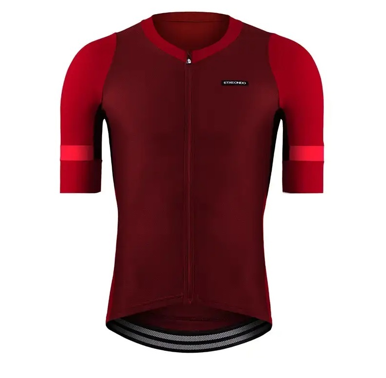 Etxeondo Mendi Fietsshirt Korte Mouwen Kastanjebruin/Rood Heren