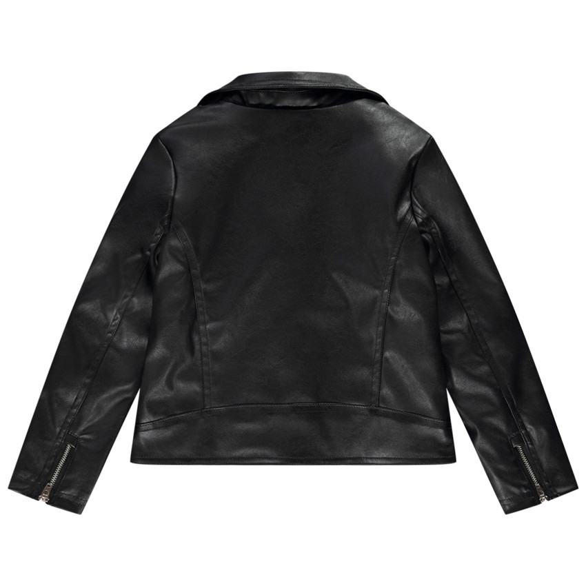Perfecto en simili cuir avec broderie pour fille