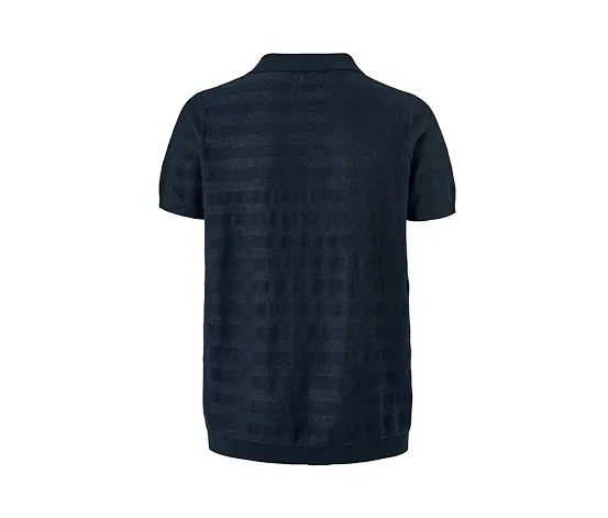 Leinen-Poloshirt, navy