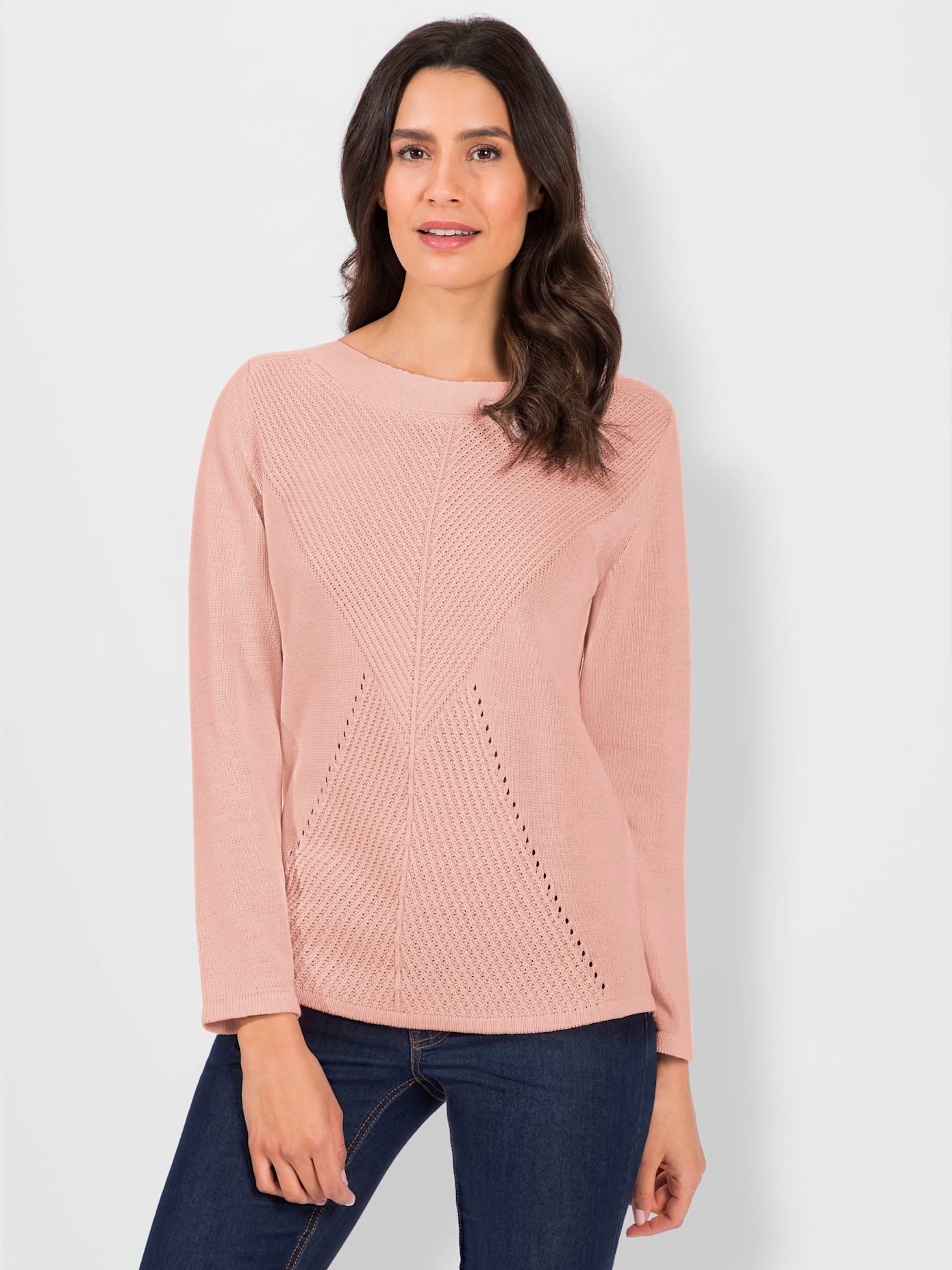 Pull à manches longues coupe affinante
