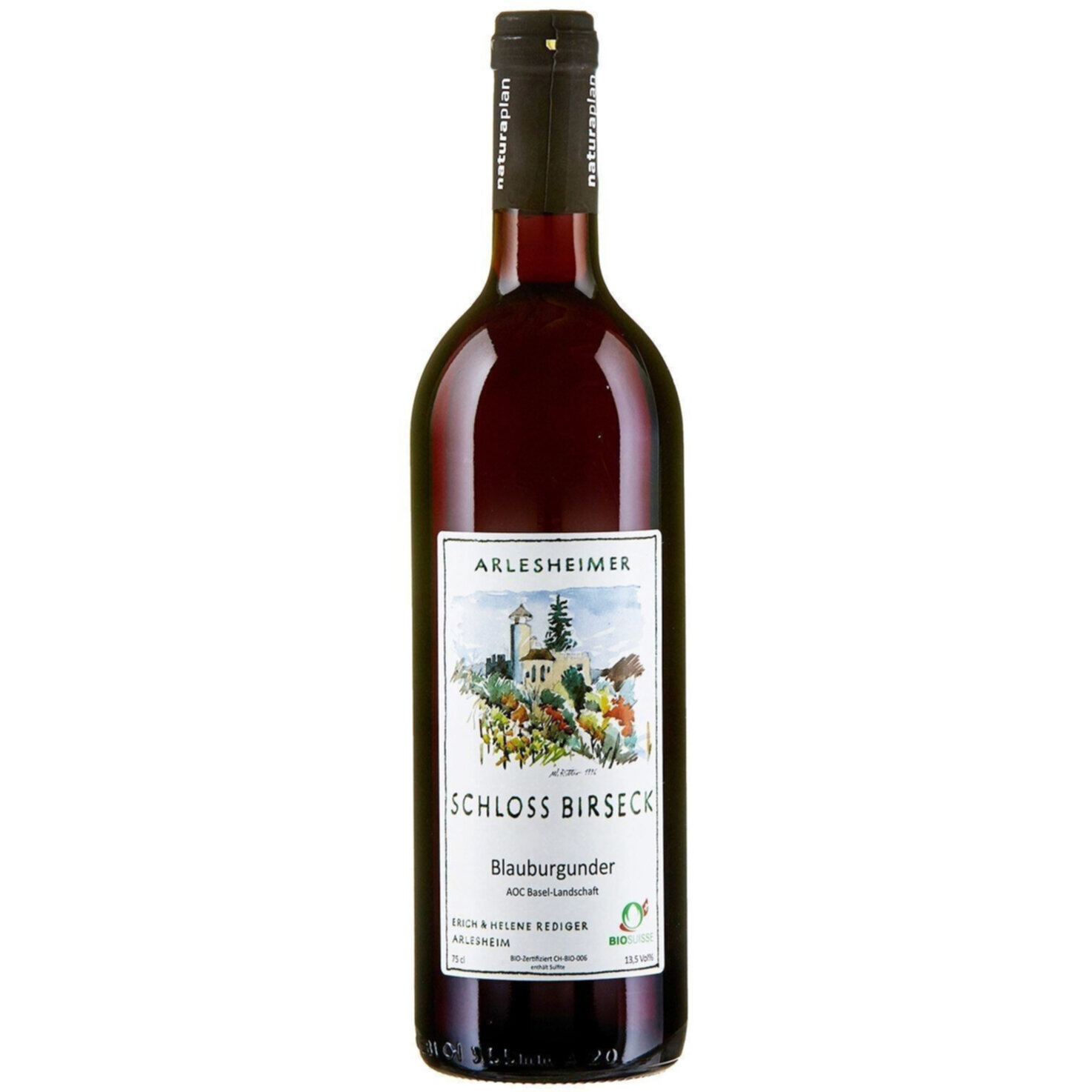 Naturaplan Bio Basel-Landschaft AOC Arlesheimer Blauburgunder Schloss Birseck -75cl