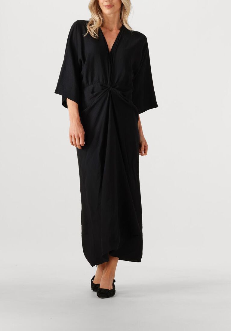 zwarte co'couture maxi jurk heracc knot dress
