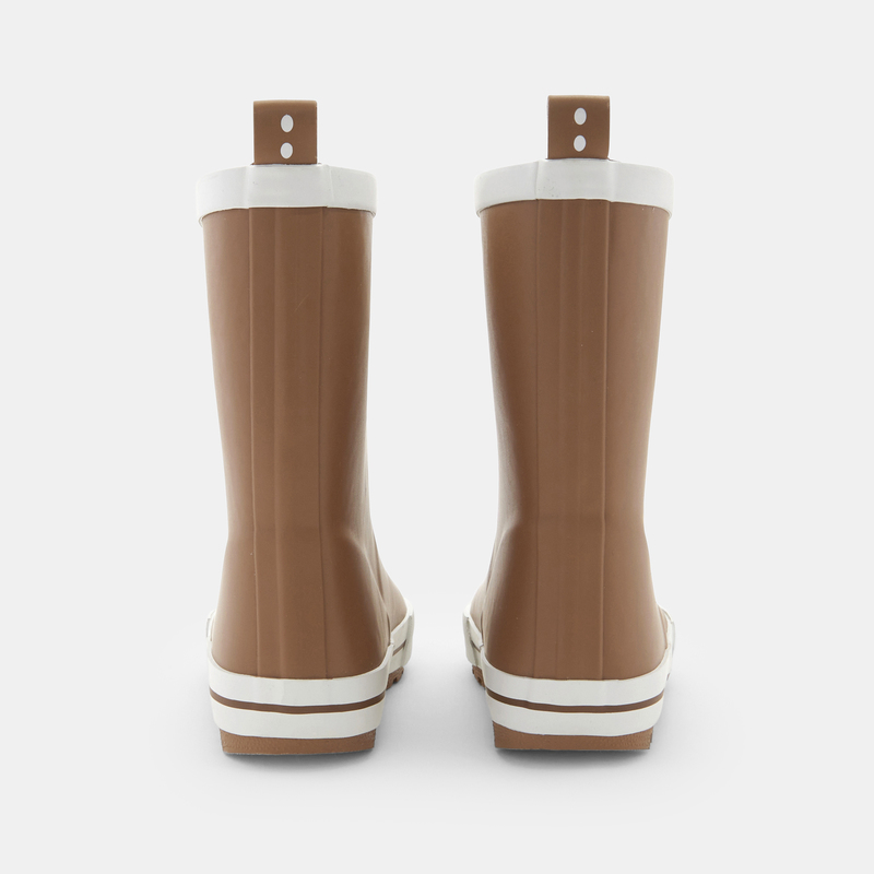 Bottes de pluie fourrées marron garçon