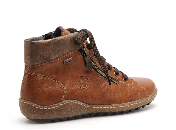 Rieker boots bottine plates femme z7540 marron