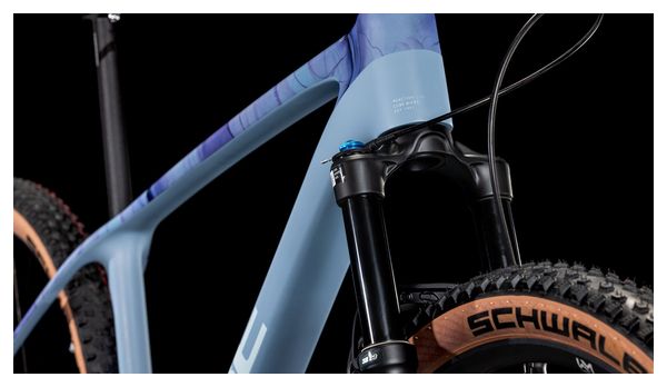 VTT Semi-Rigide Cube Reaction C:62 Race Shimano Deore XT 12V 29'' Bleu Pigeon Art 2025