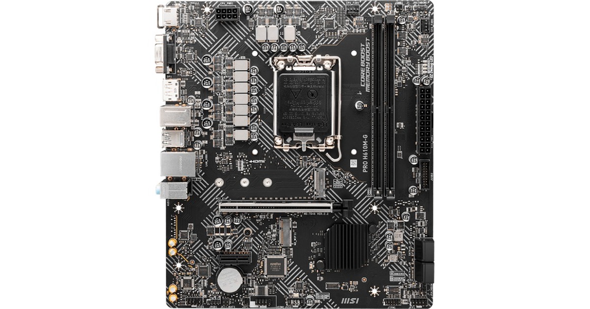 MSIPRO H610M-G socket 1700 moederbord  (Gb-LAN, Sound, µATX)