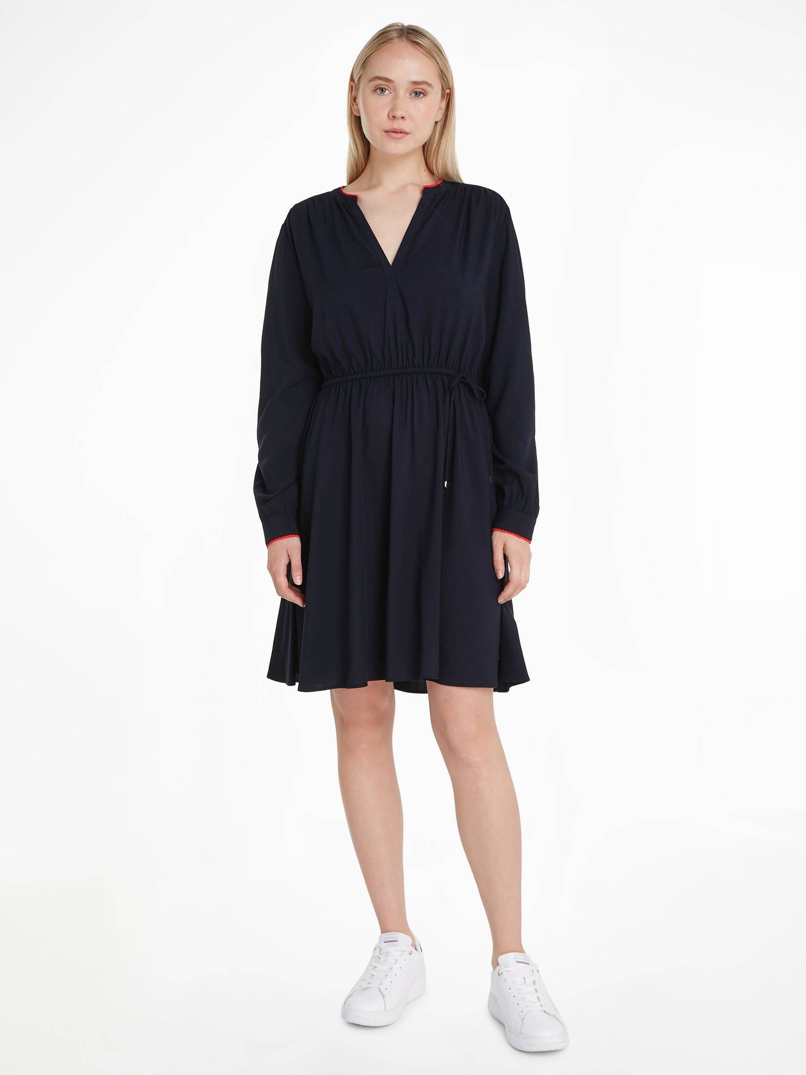 Tommy Hilfiger| Damen Kleid VIS CREPE SOLID RAGLAN