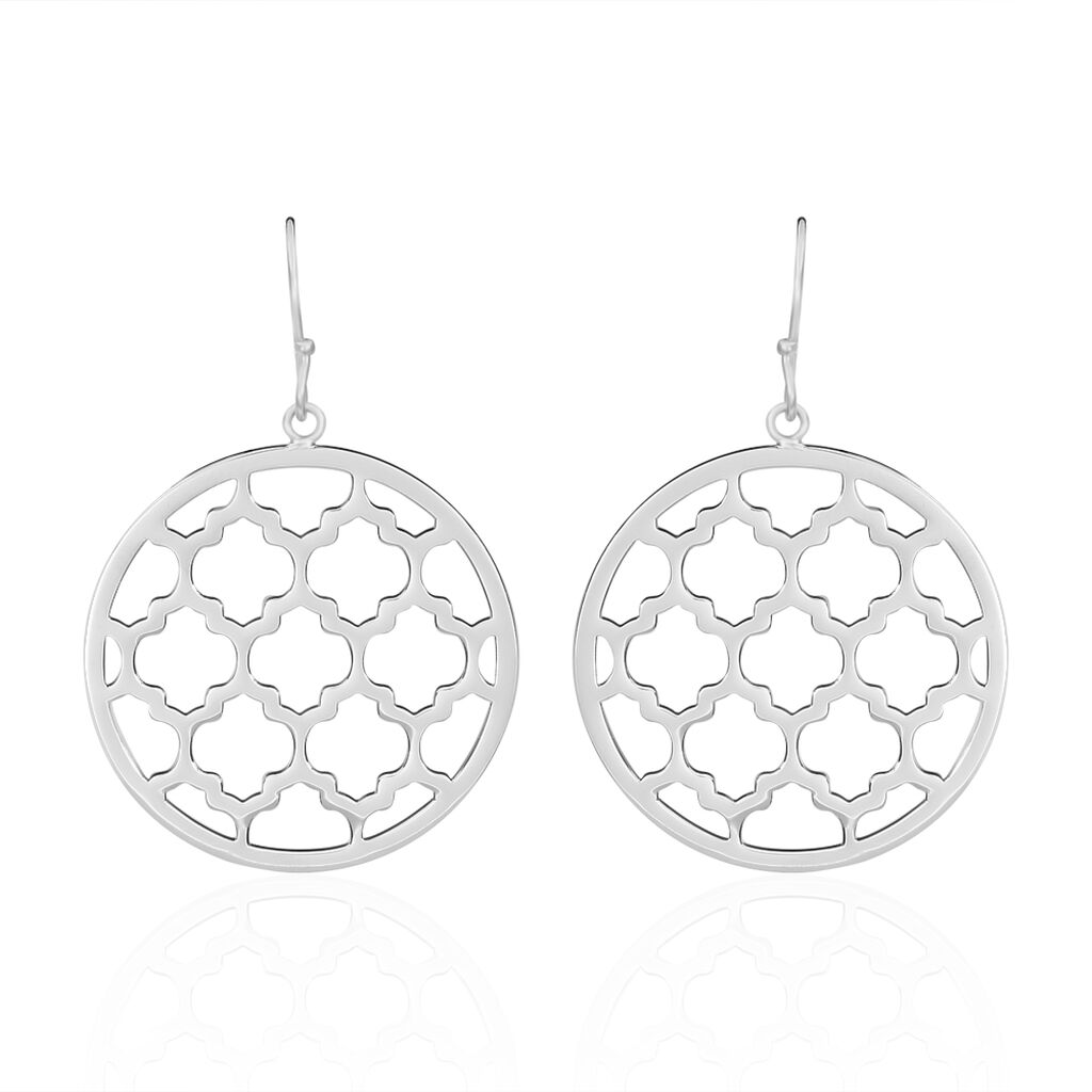 Boucles D'oreilles Pendantes Nevenka Acier Blanc