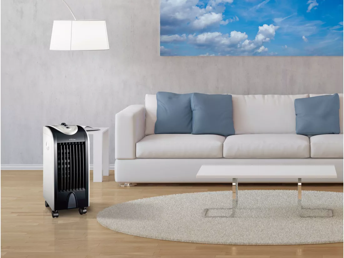 Rafraichisseur d'air par évaporation à débit élevé avec fonction COOL