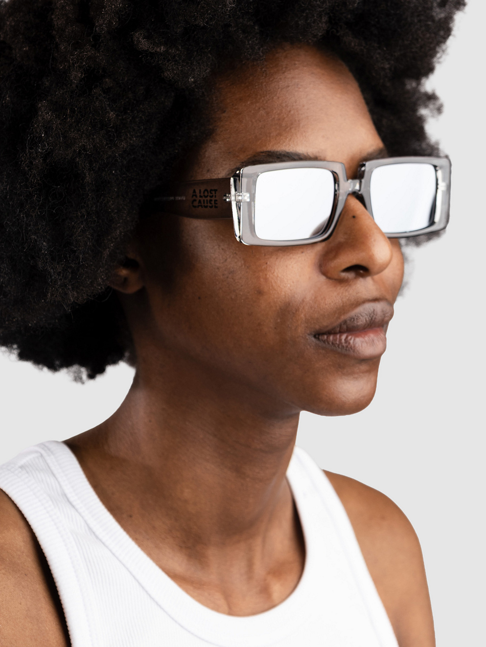 A Lost Cause Lockdown Clear Sunglasses clear