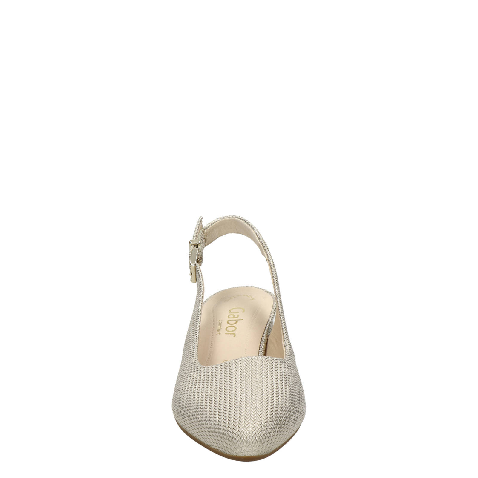 Gabor leren slingback pumps goud