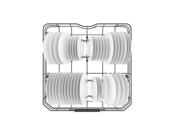 WHIRLPOOL WIC 3C26 F - Opvaskemaskine - Sølv