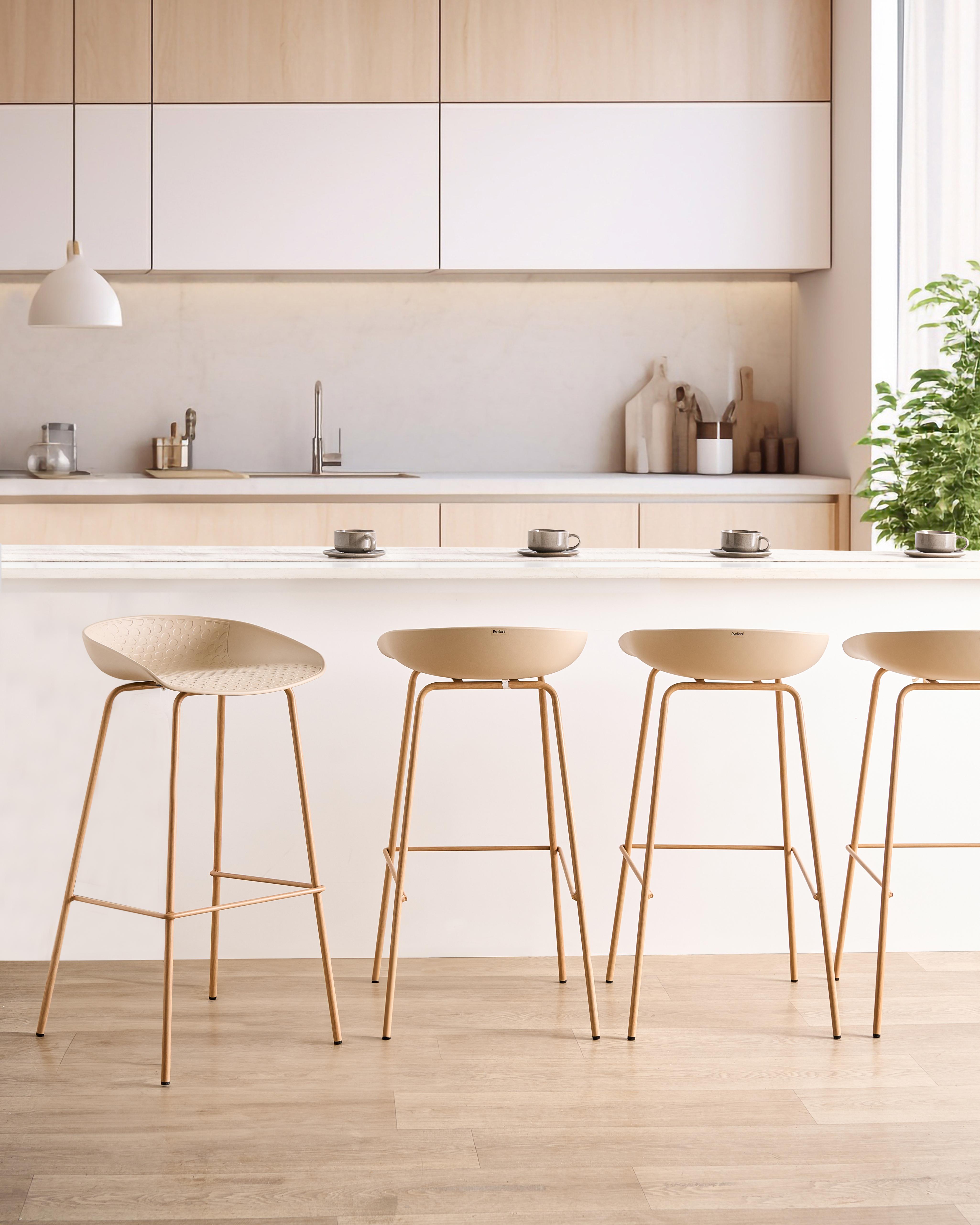 Set van 4 barstoelen VENLO Beige