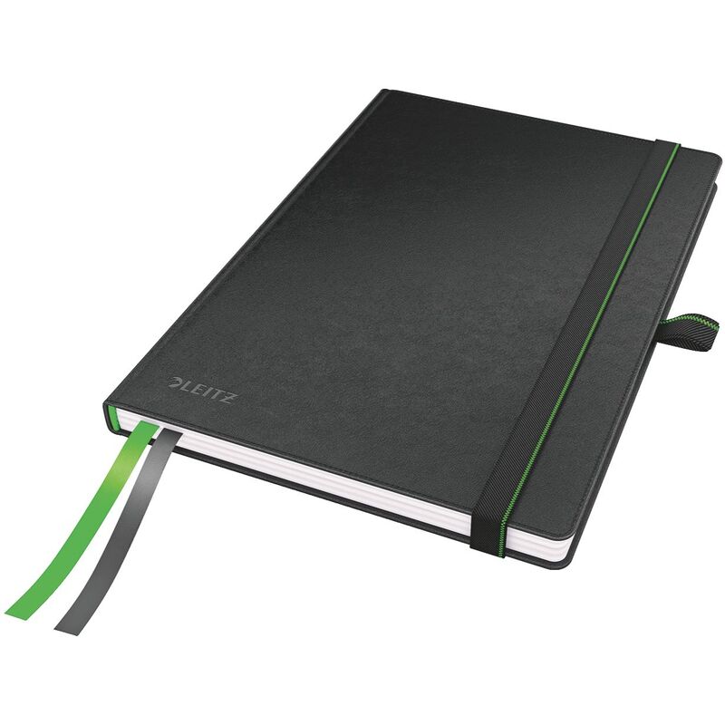 Leitz Complete Notizbuch, A5, kariert 5 mm mit Rand, schwarz