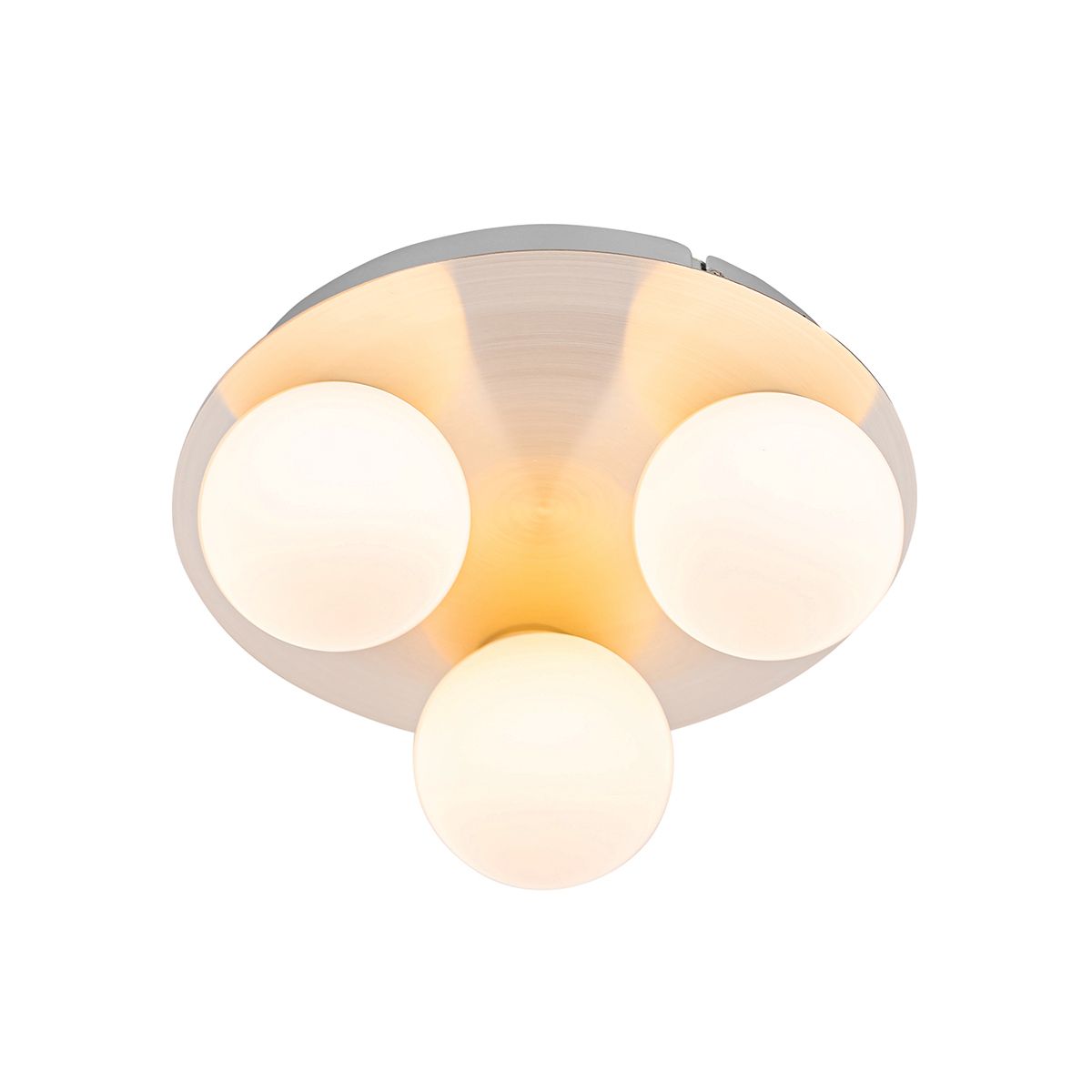 Moderne badkamer plafondlamp staal 3-lichts - Cederic