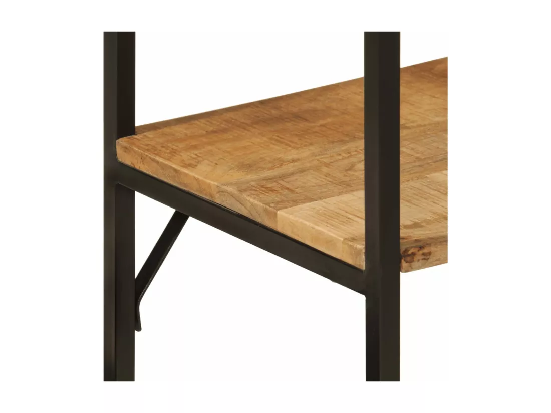 Porte-vêtements et étagères 90x40x190 bois de manguier et fer