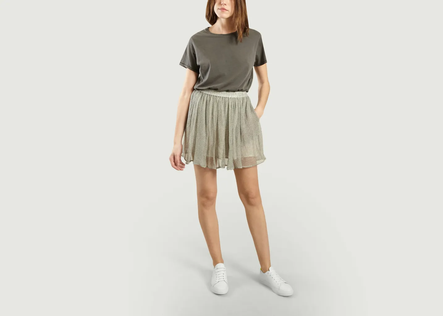 Jupe Plissée Cosawood Imprimé Simone American Vintage