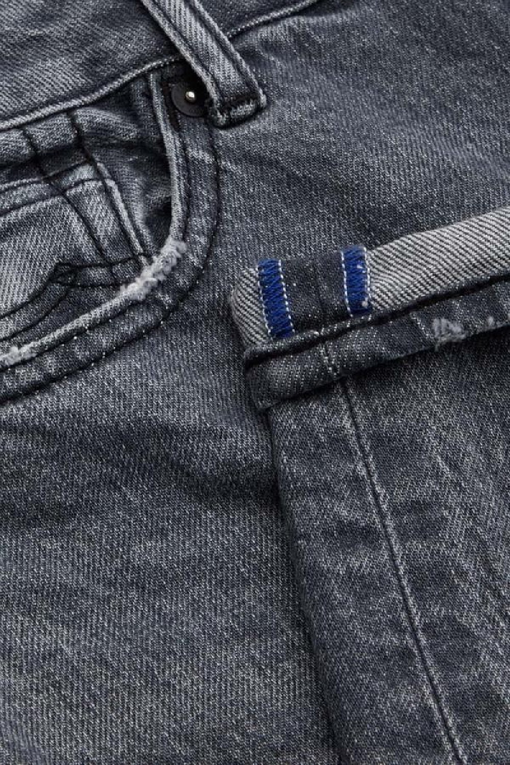 Kings Of Indigo Jeans Caroline Carson Flintstone Grey Worn