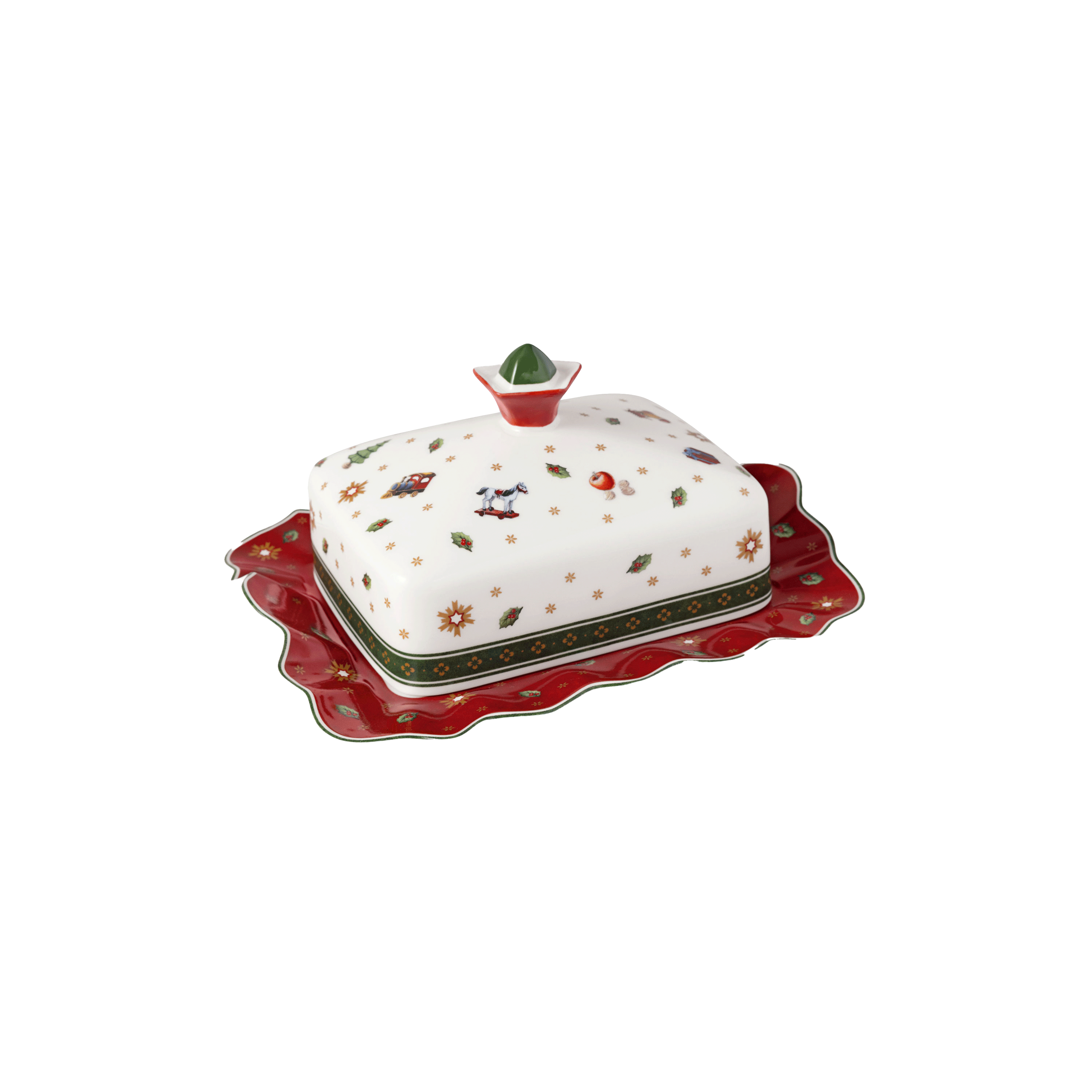 Toy's Delight Covered butter dish Multi-colored, Premium Porcelain